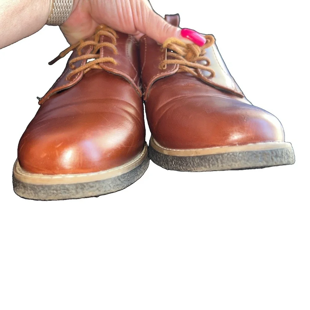 Deer Stags Mens Big Kids Zander Lace-Up Dress Shoes Oxford Redwood Brown Size 7